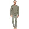 TRAMAS+ Pigiama Uomo Invernale Coralina Manica Lunga Pile Pantaloni Lunghi - XXL, Raya Albert Verde Caccia