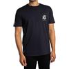 Armani Exchange Maglietta da Uomo, a Maniche Corte, con Logo Monogram, Blu, S, Navy Scuro, S
