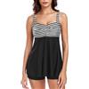 FLYILY Donne 2 Pezzi Tankini Sets Twist Front Tankini Top con Boyshorts Tummy Control Costume da Bagno Floreale
