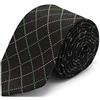 BRERA 67 Cravatta Uomo Elegante in Lana e Seta Nero | Cravattino per Completo 148x8 | Cravatte Slim per Vestito da Cerimonia e per Abiti da Lavoro