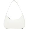 CharmBurst White Shoulder Bag Women, Vegan Leather Handbag Retro Hobo Sling Bag Tote With Zipper, Small Bag For Teenage Girls, Dirndl Bag