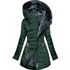 HAOLEI Cappotto Donna Invernale con Cappuccio Foderati Giacca Antivento in Pile Termici Elegante Giubbotto Lungo Spessa Parka Cappotto Piumino 100 Grammi Lungo Imbottito Casual con Tasche e Coulisse