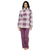 Infiore Pigiama Donna Pile Effetto Coral Morbido - Pigiama Donna Invernale Felpato (651477 Panna/Ribes, M)