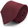 BRERA 67 Cravatta Uomo Elegante in Seta Bordeaux | Cravattino per Completo 148x8 | Cravatte Slim per Vestito da Cerimonia e per Abiti da Lavoro