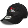 New Era Berretto da Baseball Regolabile Corona destrutturata Visiera Curva Rosa Cappellino Nero