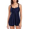 FLYILY Donne 2 Pezzi Tankini Sets Twist Front Tankini Top con Boyshorts Tummy Control Costume da Bagno Floreale