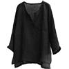 FRAUIT Camicia Uomo Coreana Lino Camicie Uomini Maniche Lunghe Regular Fit Camicie Ragazzo Particolari Large T Shirt Divertenti Vintage Magliette Maglietta Scollo V Maglia Traspirante Spiaggia Mare