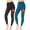Merry Style Leggings Donna Termici MS-ATX-441 (Nero/Blu Marino, XL)