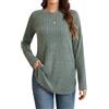 Enmain Maglioni Donna Invernale Elegante Manica Lunga Felpa Leggera Girocollo Maglia Lunga Donna per Leggings Pullover Taglie Forti Loose