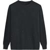 YONGHONGKEJI Maglione Lavorato A Maglia per Mezza età E Anziani Maglione Lavorato A Maglia per Vecchie Signore Pullover con Griglia di Diamanti E Strass Girocollo Maniche Lunghe Felpa Leggera Nera