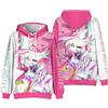 Xinchangda - Maglione con stampa 3D, stile casual, tema Hazbin Hotel, Alastor/Angel Dust, con cappuccio e coulisse, abbigliamento sportivo, Tipo 12., 130