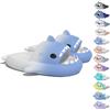 WIWIDANG Shark Swell Chanclas, Sharky Chanclas, Ciabatte Squalo Estive Open Toe Donna Uomo Pantofole da bagno Comode Sandali da Doccia Antiscivolo (Gradient Blue/White, 42/43 EU)