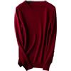 Alloaone Maglione lavorato a maglia in lana di cashmere Maglione da donna Pullover girocollo Basic Warm Jumper