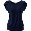 TrendiMax Maglietta Donna Estiva Cotone Magliette Maniche Corte Tee T-Shirt Casual Maglia Primavera Tshirt Blu S