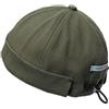 GEGEEN DOMOG Docker Cap Brimless cappello per uomo donna Beanie Rolled Cuff Retro Skullcap Miki Hat
