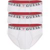 GUESS Uomo Slip Confezione da 3 Brian Hero Brief 3Pack Bianco