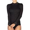 EGI Maglia Donna Manica Lunga in Micro Lana Costine con Lupetto e Polsi in Pizzo