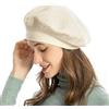 ZLYC Berretto da Donna in Cashmere Reversibile Francese