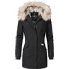 Navahoo "Cristal" - Giacca invernale da donna, modello parka, taglie: XS-XXL Nero L