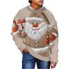 VPQILH Maglione Natalizio Uomo, Babbo Natale Albero Natalizie Maglioni Natalizio Girocollo Felpa Natale Uomo a Naniche Lunghe Felpe Natalizie, Ugly Christmas Sweater Caldo Maglioncino Casual Larghe Jumper