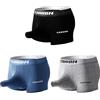 Huakunda Confezione da 3 boxer da uomo, morbidi, con foro aperto, sacchetto separato, traspirante, elefante, biancheria intima in cotone, b, L