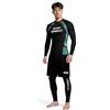 Generico Costumi da Bagno Uomo Rash Guard 3 Pezzi con Maglietta Maniche Lunghe, Pantaloni Lunghi e Corti Muta Nuoto Acque Libere Costume Surf Snorkeling per Estivo Spiaggia Hawaiana Vacanze,