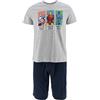 E PLUS M Marvel Avengers - Pigiama da uomo, grigio e blu, con maglietta e pantaloni corti, per il tempo libero Pjs S M L XL, grigio., XL
