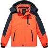 Wantdo Montagna Giacca Sci Bambino Impermeabile Giubbotto | 10000mm Impermeabile, Traspirante, Antivento, Fodera in pile, Cappuccio rimovibile, 3 Tasche con zip, Snowboard,Sci & Outdoor