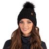 Vivisence Cappello Invernale da Donna con Pompon Realizzato in Filato Morbido E Caldo con Fodera Interna in Pile Antistatico vestibilità Comoda Ideale per l'inverno