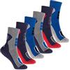 Footstar - Calzini termici per bambini da esterno (6 paia) Calzini invernali colorati in spugna, 35-38