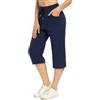 Totatuit Pantaloni Capri Donna Estivi Sportivi 3/4 Cotone Regolabile con Tasca Pinocchietto Cropped Jogging Yoga Pinocchietti