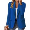 Generico Blazer da Donna per Lavoro Casual, Blazer Aperto sul Davanti a Maniche Lunghe (Blue#1,XXL)