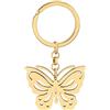 LONYOO Acciaio Inox Ciondolo Farfalla Portachiavi Regali Farfalla per Donna Ragazze Portachiavi Auto Borsa Charms (Placcato Oro #3)