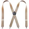 KANGDAI Bretelle elastiche con clip extra forti completamente regolabili per uomo (Taglia unica, Oro)