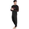 Australian Pigiama Lungo Uomo in Caldo Cotone in Vari Modelli E Taglie dalla M alla 2XL, Pigiama Maschile (L (48), AI748-Nero)