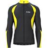 FDX Maglia Ciclismo Uomo Invernale, Antivento, Calda, Maniche Lunghe, Idrorepellente e Leggera; Giacca Termica da Bici per Ciclismo e Corsa.(Black/Yellow, XX-Large)