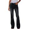 Generisch Jeans da donna, casual, elasticizzati, a gamba larga, jeans a vita alta, jeans svasati, jeans eleganti, vintage, palazzo, leggings skinny streetwear per business all'aperto