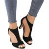 Generico Sandali Donna Estive con Tacco Scarpe Donna Eleganti Aperte per Alluce Valgo Comode Sandali Gioiello Scarpe con Tacchi Alti Cerimonia Sandalo Matrimonio Pianta Larga da Ballo 36-43 Moda