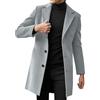 YONGHONGKEJI Trench Lungo Da Uomo Invernale Monopetto In Misto Lana Cappotto Classico Da Marinaio con Collo A Revers Cappotto Antivento Giacca Invernale Da Uomo In Lana con Tasche Capispalla