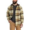 Carhartt Giacca da mezza stagione Flannel Sherpa Lined Hooded, marrone scuro, L