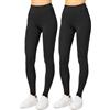 Merry Style 2 Pack Leggings Lunghi Donna in Viscosa MS10-143 | con Elastan Ampia Pantaloni Donna Banda Elastica Leggins per Casa Palestra Tempo Libero