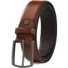 Fenix Fashion FENIX NEW YORK Cintura Uomo Pelle Vegana, Taglie 80-110 cm, Fibbia Senza Nichel 35 mm, Cinture Ideale per Abiti, Jeans, Lavoro Casual e D'affari, Vari Colori