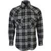 ROCK-IT Apparel Camicia di Flanella a Maniche Lunghe da Uomo a Quadri da Boscaiolo Con Barra di Chiusura [S-5XL] Qualità Premium Grigio a Scacchi 5XL