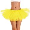 Phantomon - Gonna a tutù da Donna, Stile Vintage Anni '50, con Elastico a 5 Strati - Giallo - Taglia Unica