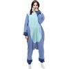 ZKomoL Animali Pigiama Kigurumi Onesie Unisex per Adulti per Feste e Cosplay Costume (S, Blu Stitch)