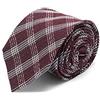 BRERA 67 Cravatta Uomo Elegante in Lana e Seta Bordeaux Quadroni | Cravattino per Completo 148x8 | Cravatte Slim per Vestito da Cerimonia e per Abiti da Lavoro