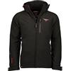 Geographical Norway Taboo Men - Giacca Softshell Uomo Cappuccio Impermeabile - Giubbotto invernale Antipioggia Esterno - Escursionismo Sci Autunno Inverno Primavera (Nero L)