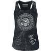 Ramones Hey Ho Let's Go Donna Top Nero 100% Cotone Regular