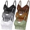 Geyoga 6 Top a Bralette Floreale in Pizzo Senza Fili da Donna Reggiseno Senza Ferretto Bra Camisole con Spalline (S)