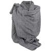 Emila Sciarpone donna inverno scozzese Sciarpa invernale grande ragazza a quadri da signora coprispalle foulard scialle stola calda leggera con frange pied de poule autunno inverno 2025 2026 Nero Bianco